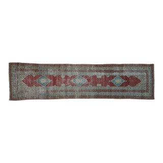 Antique Distressed Serbend Rug Runner - 3'1" x 11'10" For Sale