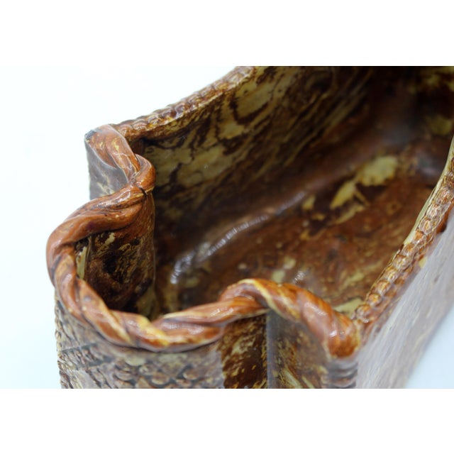 Mid 18th Century Circa 1750 English Miniature Pottery Cradle For Sale - Image 5 of 8