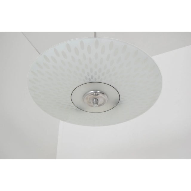 1970s Glass Pendant Lamp from Napako, 1970s For Sale - Image 5 of 11