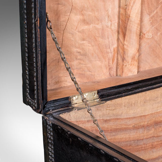 Antique Windsor Trunk, English, Leather, Camphorwood Chest, High Victorian, 1870 For Sale - Image 11 of 11