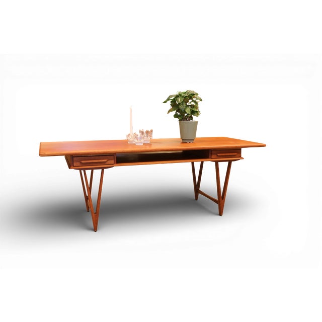 Coffee Table in Teak with Drawers and Magazine Rack by EW Bach, 1960s For Sale - Image 6 of 18