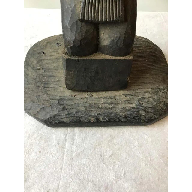 1960s wood TOTEM pole lamp.