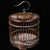 Wood Vintage Chinese Huali Rosewood Cricket Cage | Round Cage With Brass Hook & Inlay For Sale - Image 7 of 11