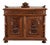 Antique Italian Renaissance Revial Carved Walnut and Marble Top Sideboard or Bar Cabinet, Circa 1890s For Sale