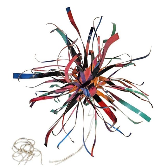1980s Dorothy Gillespie Enamel on Aluminum 3d Orb Abstraction For Sale - Image 4 of 6