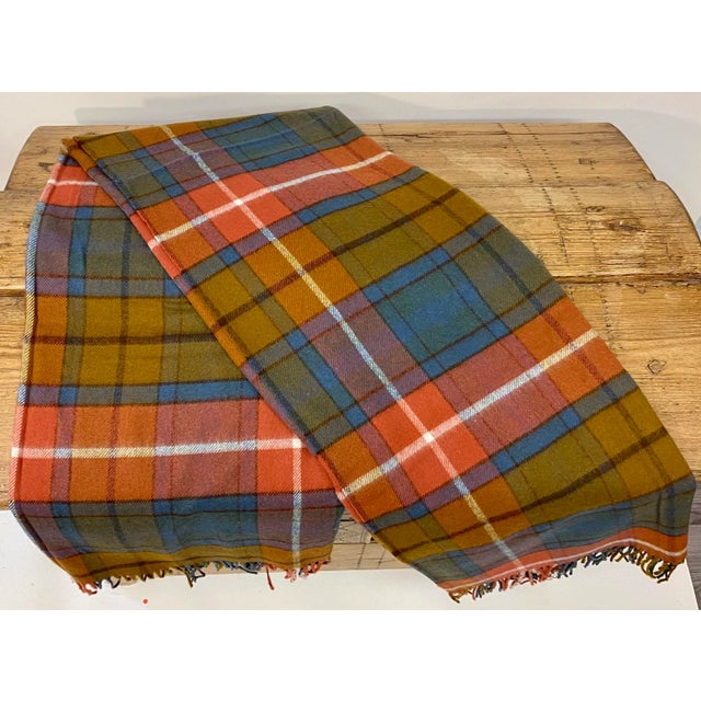 2020s Soft Merino Lambswool Throw in a Colorful Modern Plaid Pattern - Made in England For Sale - Image 5 of 11