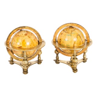 20th Century Terrestrial and Celestial Desk Globes, 1960s, Set of 2 For Sale