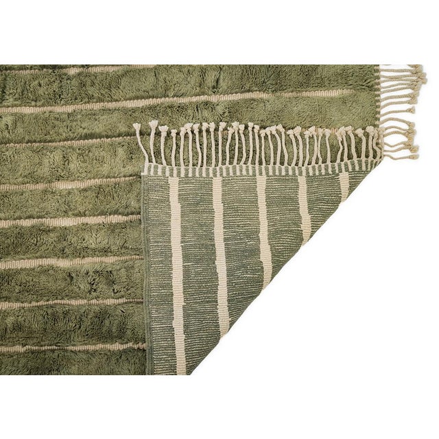 Premium Hand-Knotted Moroccan Wool Rug | 9'1" X 6'11" | One of a Kind For Sale - Image 6 of 7