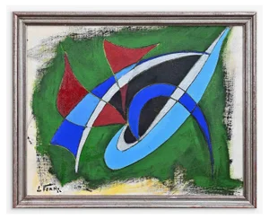 Giorgio Lo Fermo, Homage to Futurballa, Original Oil on Canvas, 2022