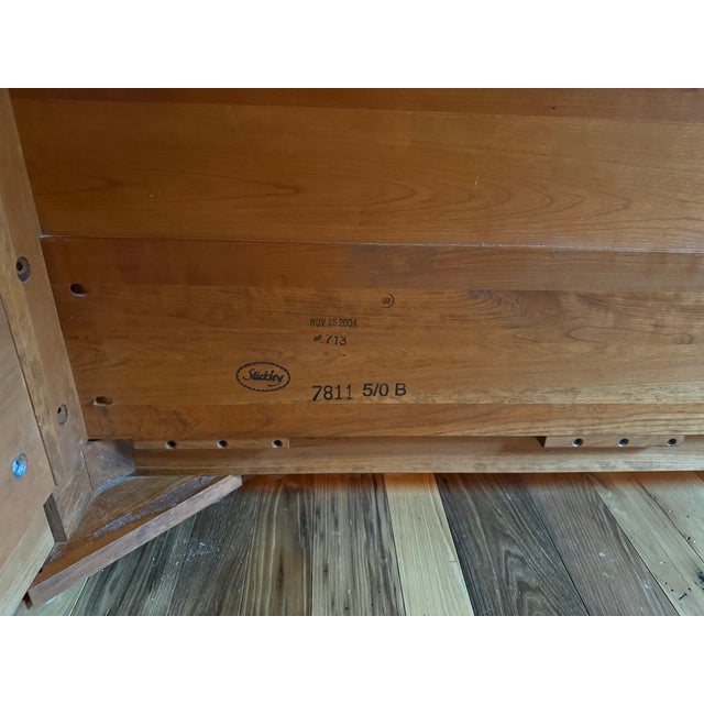 Stickley LaRochelle Queen Sleigh Bed; Solid Cherry; Stickley Marking; Discontinued; Highly Collectible For Sale - Image 14 of 15