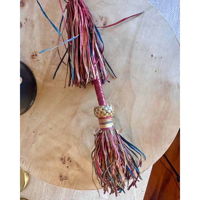 Mid 20th Century Rare Vintage Mauritanian Ceremonial Leather Wedding Staff For Sale - Image 5 of 6