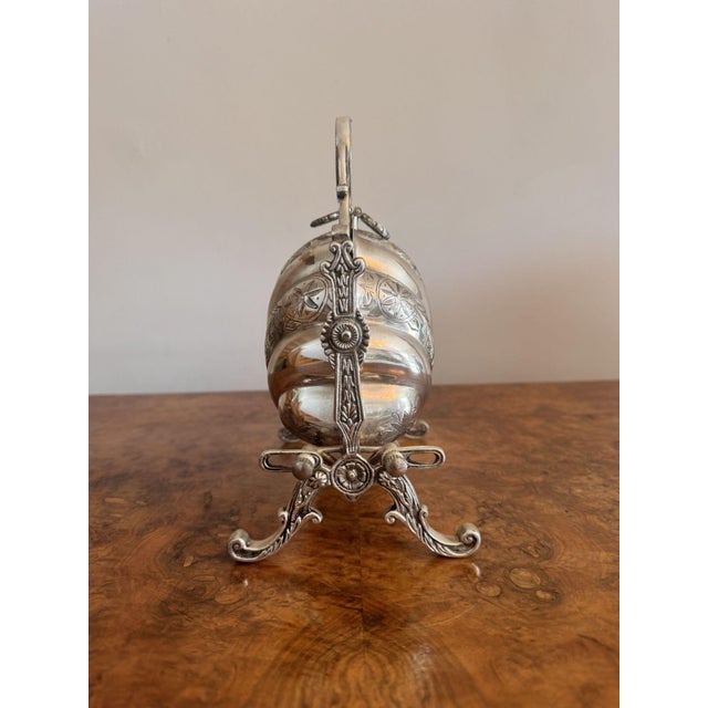 Antique Silver-Plated Folding Shell Biscuit Box, 1880 For Sale - Image 3 of 8