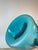 Mid 20th Century Vintage Hand-Blown Aqua Optic Swirl Art Glass Floor Bottle For Sale - Image 5 of 8
