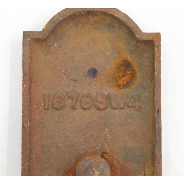Art Deco Antique Art Deco Bronze Elevator Button Plate For Sale - Image 3 of 3