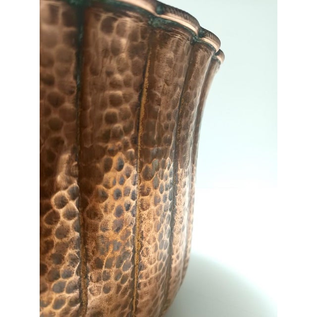 Round Embossed Copper Vase in the style of Egidio Casagrande, Italy, 1950s For Sale - Image 10 of 11