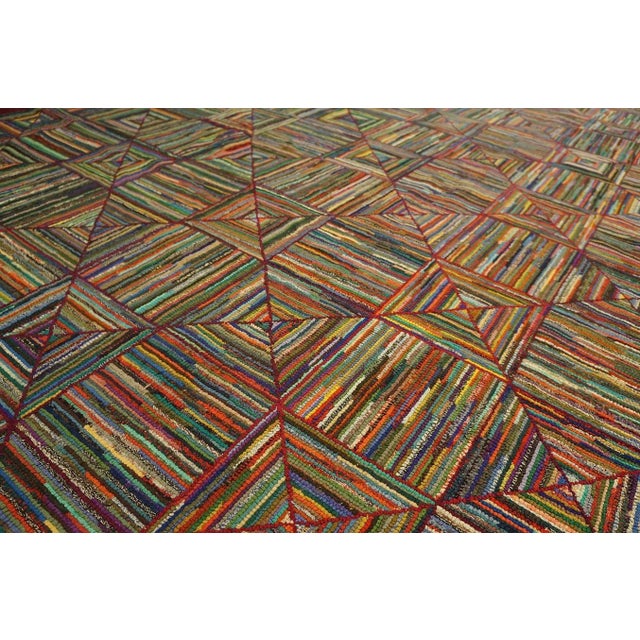 Mid-20th Century American Hooked Rug ( 7' 6'' x 9' 2'' - 228 x 279 cm ) For Sale - Image 4 of 12