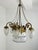Art Deco 7-Light Chandelier in Brass and Glass, 1940s For Sale - Image 3 of 18