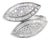 18K White Gold Baguette Diamond Designer Ring Band For Sale