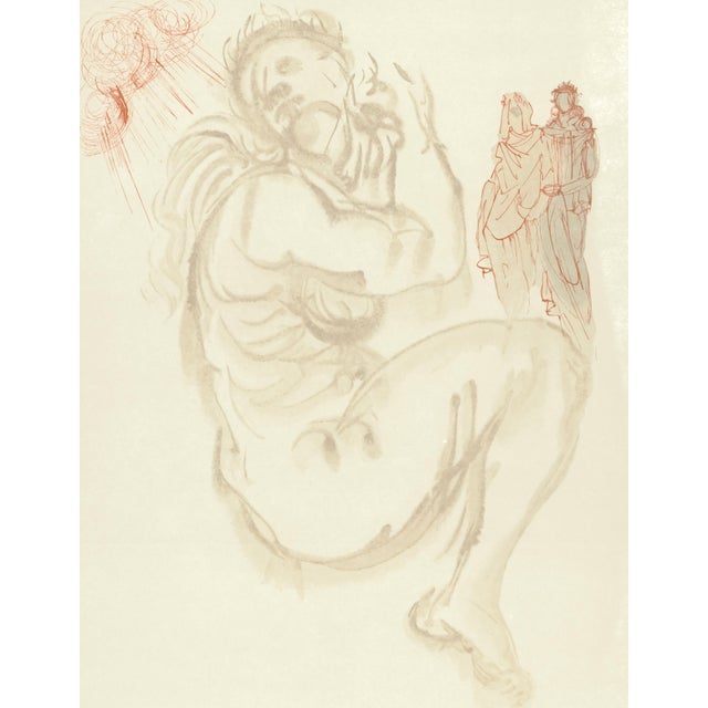 Abstract 1963 Dalí Divine Comedy Engraving Purgatoire Chant 19 "La Sirène Des Rêves" (The Dream Siren) For Sale - Image 3 of 9
