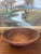 Mid-20th Century Americana Large Signed Munising Wooden Dough Bowl With Rich Patina and Age Crack For Sale In Seattle - Image 6 of 7