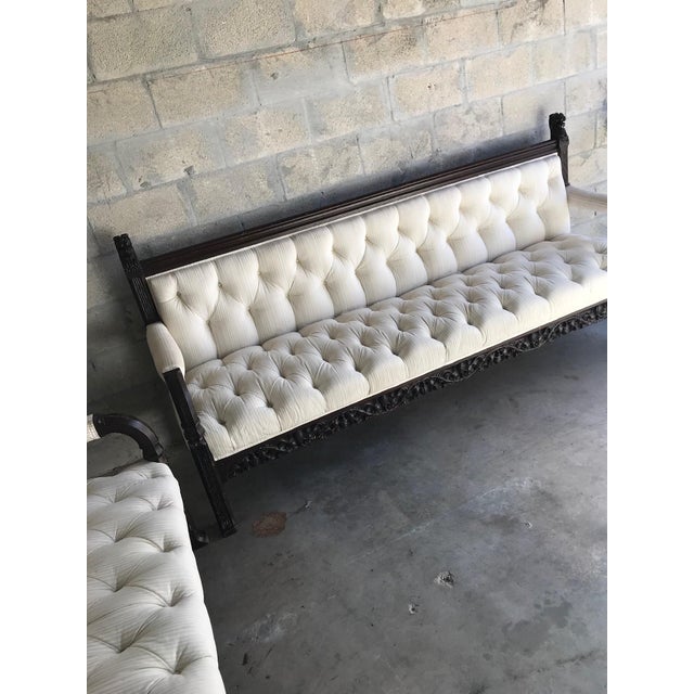1800s Vintage Lion Head Carving Wood Sofa For Sale - Image 11 of 13