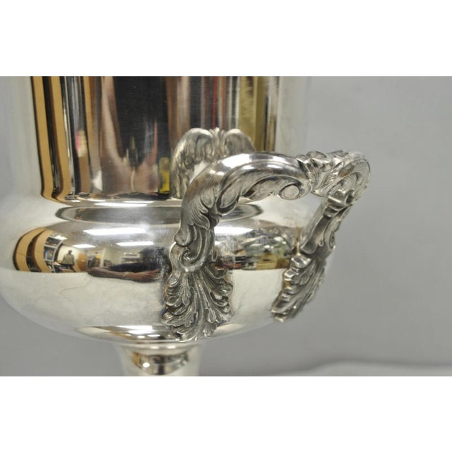 Vintage Poole Regency Silver Plated Trophy Cup Urn Champagne Chiller Ice Bucket For Sale - Image 10 of 14