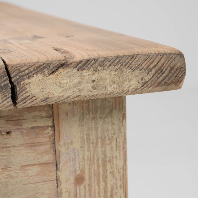Early 20th Century Central European Wood Patinated Stool For Sale - Image 12 of 18
