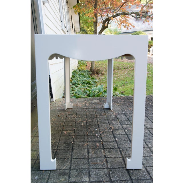 1990s Modern White Lacquer Console For Sale - Image 5 of 10