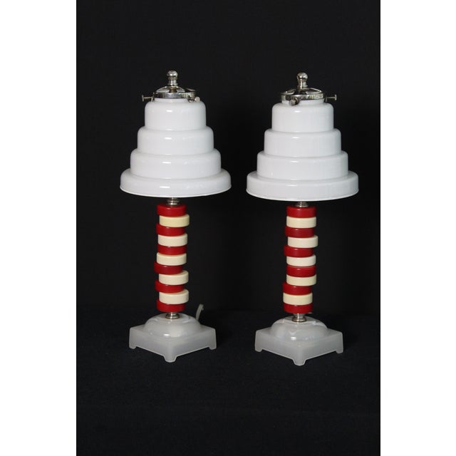 Art Deco Early 20th Century Art Deco Sculptural Bakelite Lamps. For Sale - Image 3 of 10