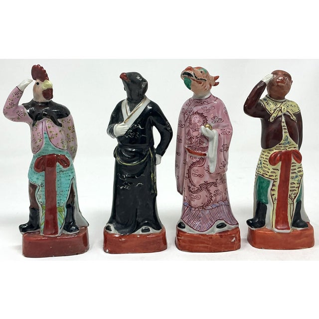 Late 19th Century Famille Rose Zodiac Figures, Set of Twelve For Sale - Image 5 of 10