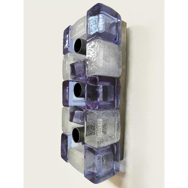 Poliarte Vintage Murano Glass Wall Lamp by Albano Poli for Poliarte, 1970s For Sale - Image 4 of 5