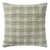 Amber Lewis x Loloi Madera Green 22" x 22" Cover with Poly Pillow For Sale