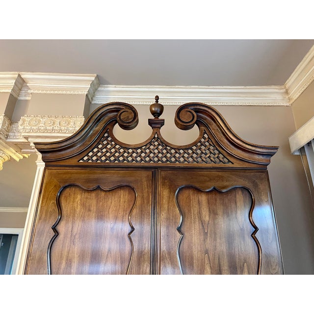 Mid 20th Century Historic Bicentennial Statton Fine Furniture Cherry Secretary Desk For Sale - Image 5 of 11