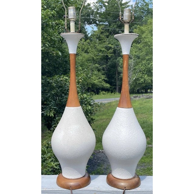 Mid 20th Century Mid-Century Modern Retro Modern Quartite Creative Corp. Table Lamps - Pair For Sale - Image 9 of 9