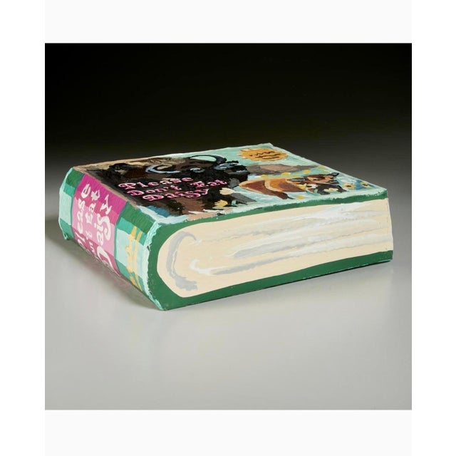 Contemporary Jean Lowe, Book Sculpture Paper Mache Enamel Painting Jean Lowe Please Don't Eat Daisy For Sale - Image 3 of 18
