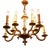 Polished Brass 10-Light Chandelier For Sale