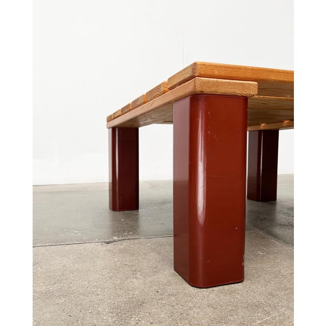 Vintage Pinewood and Plastic Outdoor Couch Table, 1970s For Sale - Image 6 of 18