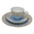 1950s Art Deco Rosenthal Germany Blue Edge Gold Trim Cup, Saucer ,Plate Marked - 3 pcs For Sale