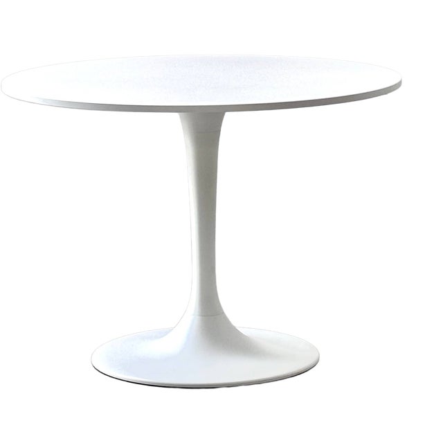 Round Docksta Tulip Table in White from Ikea, 2010s For Sale