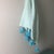 Moroccan White Sky Ocean Pompom Throw For Sale - Image 3 of 4