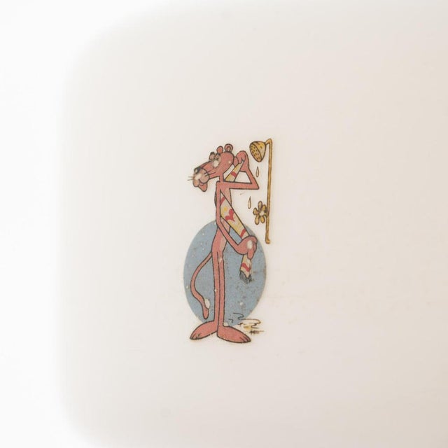 Vintage White Glass Pink Panther Ceiling Lamp, 1960s For Sale - Image 11 of 18