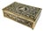 Brass Jewelry Box with Cedar Wood and Asian Motifs, Germany, 1950s For Sale
