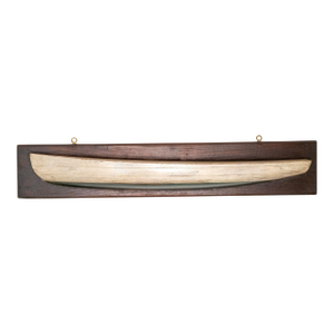 Antique Half Hull Ship Model of a Barnacle Racing Boat by m.r. Hirschey