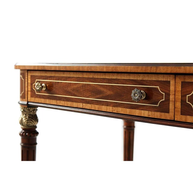 Brown Regency Style Desk For Sale - Image 8 of 9