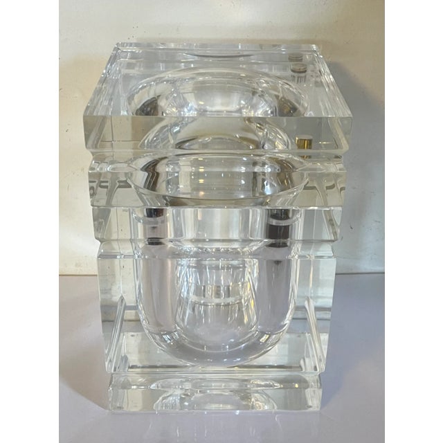 Mid-Century Modern Alessandro Albrizzi Mid-Century Modern Italian Lucite Box or Ice Bucket For Sale - Image 3 of 12