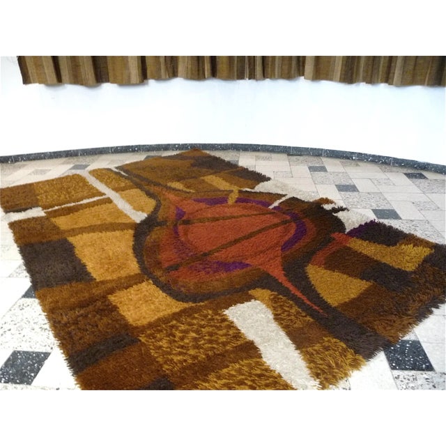 Large Abstract Danish Rug by Ege Rya, 1960s For Sale - Image 6 of 10