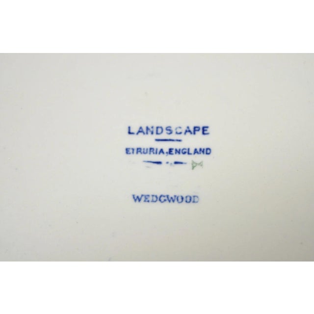 Late 19th Century Wedgwood Landscape Etruria Pattern Blue White Porcelain Covered Slop Pot Commode For Sale - Image 15 of 17