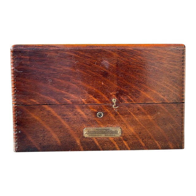 Early 20th Century Wood Box -Smiths Office Company Letter Box For Sale