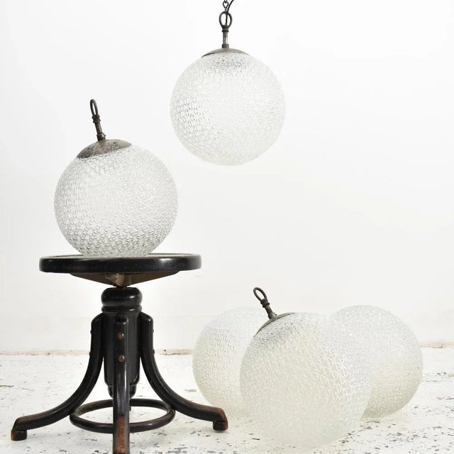 Czech Glass Pendant Light For Sale - Image 3 of 6