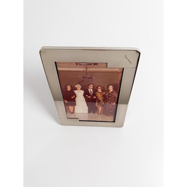 Blue Silver-Plated Picture Frame by Pierre Cardin, France, 1970s For Sale - Image 8 of 14